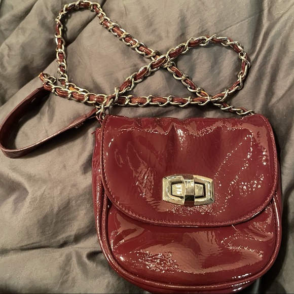 Steve Madden Patent Burgundy Crossbody Bag - Picture 7 of 16